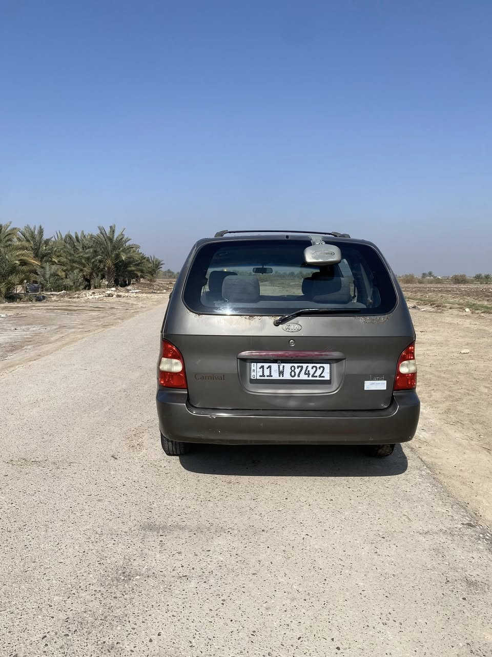 للبيع كيا كرنفال                    مديل ٢٠٠٠ السياره جاهزه من كلشي حداديه كير محرك السياره عل البلاد دواخل وگشر لاصبغ لاتبديل السعر ٦٥ مع المجال مكان السماوه ***********
