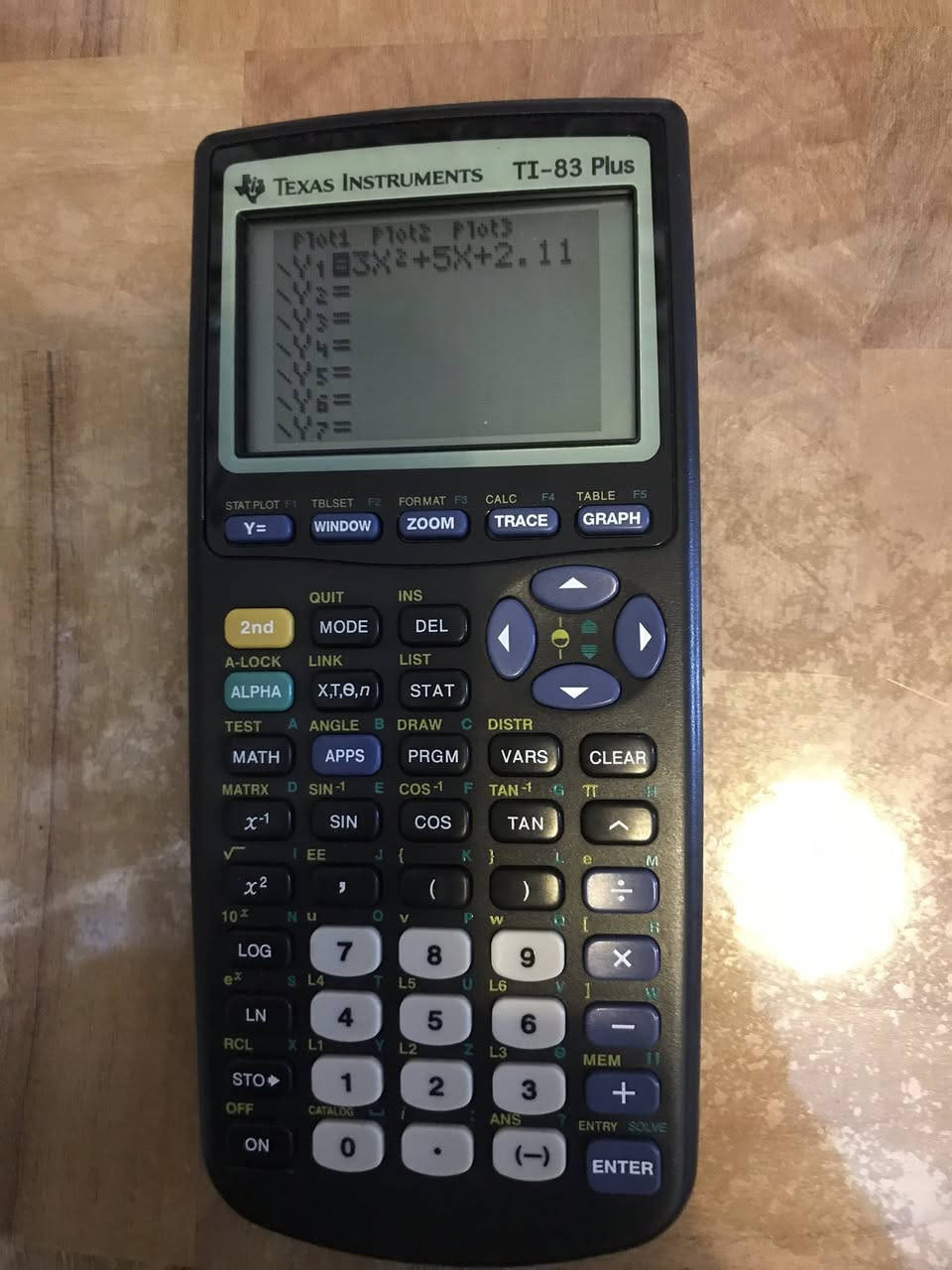 متح حاسبة علمية TI-83 Plus تتعامل مع وظائف حساب التفاضل والتكامل، والمشتقات والاحصاء والرسم البياني والمثلثات وتحليل البيانات وتحتوي على ذاكرة احتياطية تحتفظ بالبيانات حتى عند استبدال البطارية.
تحديث البرامج عبر اتصالات USB بالكمبيوتر سعر 60 الف


**إذا كنت صاحب هذا الإعلان وتريد حذفه لأي سبب، رجاءا أرسل رسالة إلى الدعم الفني**