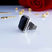 خاتم • فضة ٩٢٥ • قص مربع