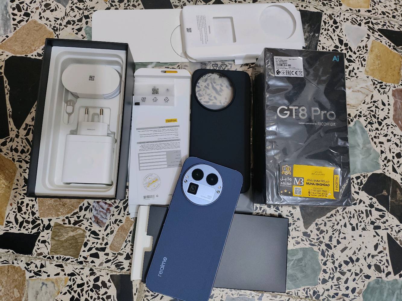 ريلمي gt 8 pro لون ازرق نسخة عالمية ذاكرة 512 شرط الملحقات والكفر  ممستخدمة حال الوكالة للبيع السعر مليون و175 مجال بسيط عنواني بغداد اي استفسار عالرقم *********** ماعندي توصيل