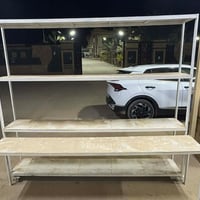 للبيع رفوف حديد ثقيل لازنجار ولاشي نظافه فول عدد2 العرض 3 والارتفاع 3 ...