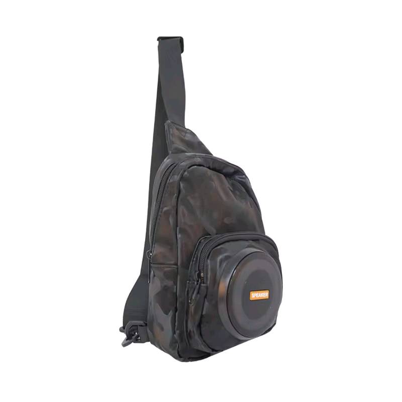 هذه حقيبة كتف CH-M802 مع سماعة بلوتوث لاسلكية مدمجة. تصميم فريد يجمع بين حقيبة كتف وسماعة محمولة. مزودة بأضواء LED ملونة وامضة. سعة البطارية: 2500 مللي أمبير. نطاق لاسلكي أقصى يبلغ أقل من 10 أمتار. تدعم بطاقة الذاكرة (TF) وراديو FM.
