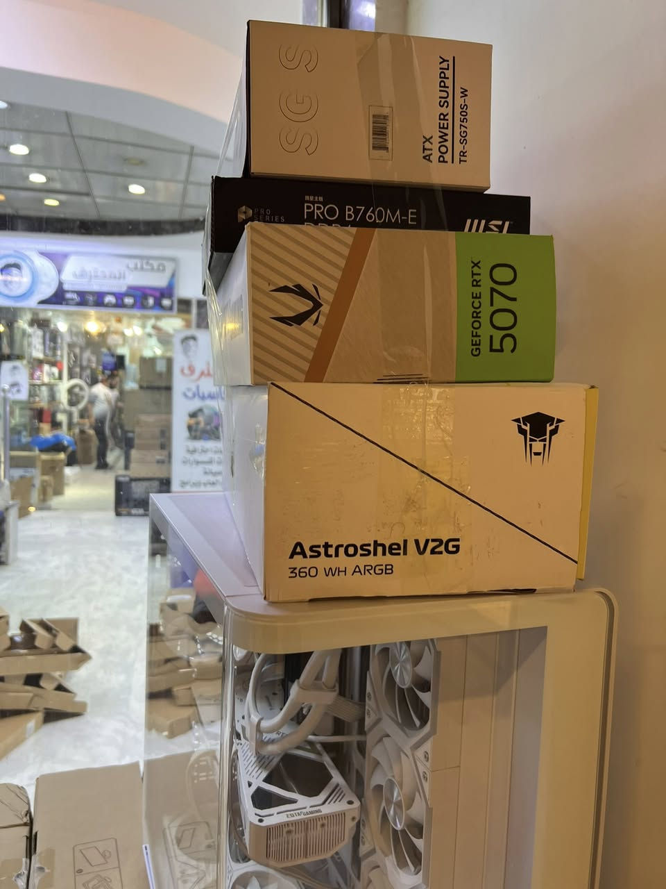 Ci5 14600kF
B760M MSI PRO E
Jungle Leopard  V2G 360 ARGB Liquid Coole
RAM 32GB 3600 
RTX 5070 ZOTAC SOLD 3FAN 12GB WHITE 
SSD 1TB NVME GEN4 
P750 GOLD PCI5 
CASE HERO 6FAN
استخدام قليل للتواصل ***********
مليونين و 250 الف و بيها مجال بسيط
