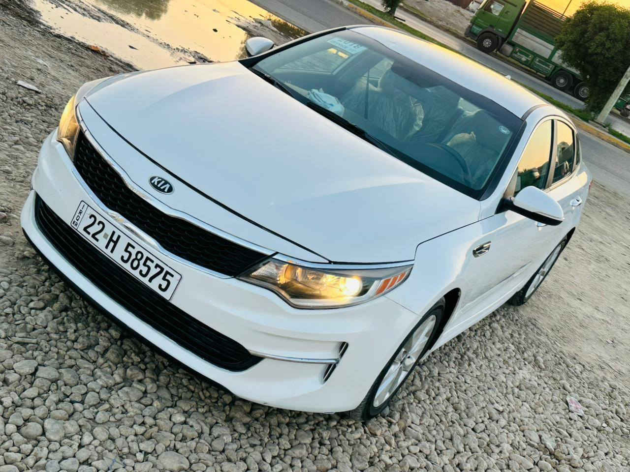 كيا اوبتيما
موديل 2018
سياره وارد امريكي بيه فقط حادث أمريكا جاملغ وبنيد بدون اي دواخل 
مكفوله لغد وشواصي وبدنه 
موصفاته شاشه كبيره كشن كهرباء نضام ايكو سبورت رياضي
تخم تاير جديد منضومه تبريد جديده مكينه مكفوله رقم اربيل هزه وسنويه جديده 
مكاني بابل المدحتيه 
السعر ١٣٨ 
***********
