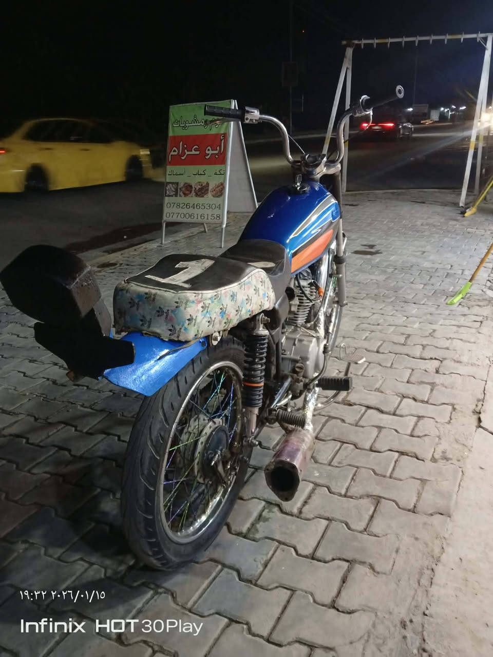 سلام عليكم دراجة للبيع حلوة أربعة كير مكينة تخبل بيهة صالصة كطمة غير هاي الي بل صورة دراجة شك الكاع بس شوية كلجات تعبانة دراجة اي نقص ما بيهة ب350 وبيعة مجال جماعت ل275 لا يجي مكان بغداد اليوسفية رقم *********** وبي واتساب/رجأن اذا مو شراي لا تجي ولا تكسر بسعر
