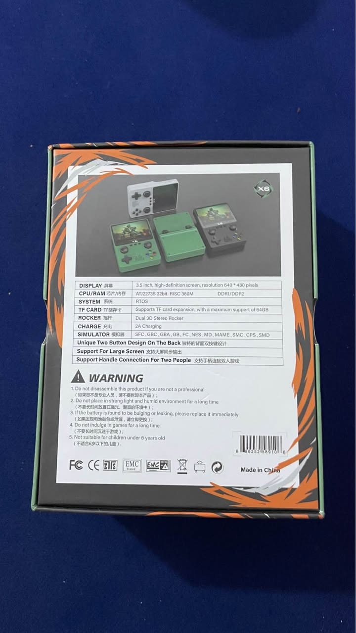 X6 Green Handheld System 64GB 480p 3D Joystick TF Card Slot AV Output
اتاري اوروپي جديد ميموري ٦٤ گئگا يه تشي لعبئ ت تئ دا او سه ر تلفزونئ شي ره بت بت سعر ٢٠ هزارا دهوك, العراق


**إذا كنت صاحب هذا الإعلان وتريد حذفه لأي سبب، رجاءا أرسل رسالة إلى الدعم الفني**