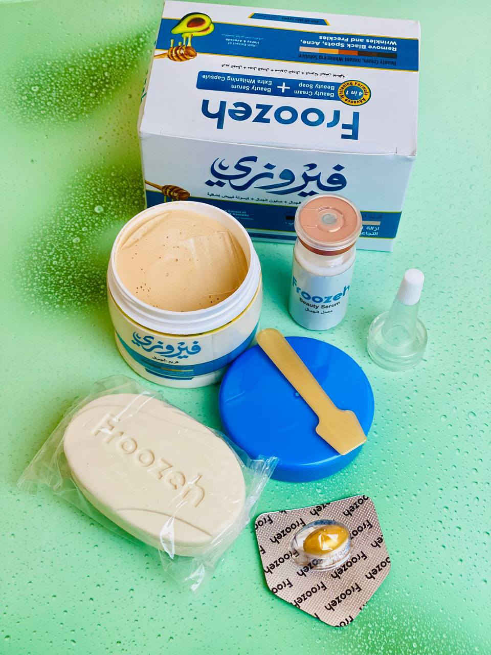 خلطة فيروزي الأصلية 💯✅
✨ أكثر إشراقة… أكثر نعومة… وأكثر ثقة ✨

تتكون من:
🧼 صابون التجميل
💊 كبسولة التبييض الإضافية
🤍 كريم فيروزي الجمال

تركيبة متطورة للتبييض والعناية بالبشرة تساعد على:
✅ تفتيح المظهر الداكن وتوحيد اللون
✅ تقليل التصبغات والبقع
✅ ترطيب عميق بدون ملمس دهني
✅ تعزيز النضارة والإشراقة الطبيعية
✅ بشرة أنعم وأصفى خلال أيام
كريم فيروزي محلول منعش وخفيف على البشرة، يحارب آثار التعب ويعزز الإشراق حتى تحصلي على إطلالة شابة ومتألقة عرض🥰✨

السعر 11 الاف


**إذا كنت صاحب هذا الإعلان وتريد حذفه لأي سبب، رجاءا أرسل رسالة إلى الدعم الفني**