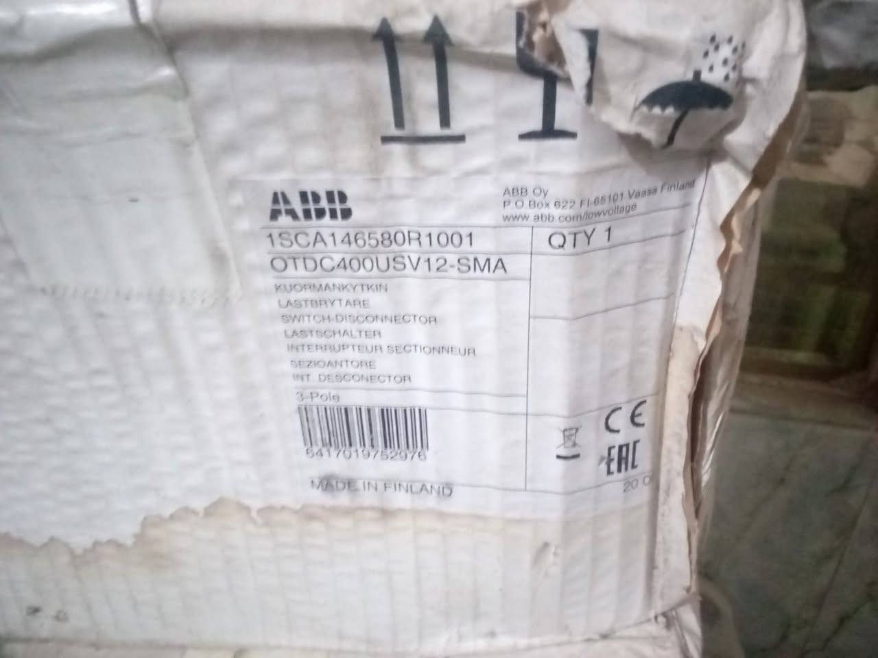 سلام عليكم ورحمه الله وبركاته 
يوجد لدينا جنج اوفر طفاء وتشغيل 
400 امبير نوع ال ABB يطالي 
جديد باكيت اصلي معه ضمان سنه 
السعر جمله 35 دولار ارخص الاسعار التنافسية 
الاستفسار *********** يوسف الكعبي 
خدمه توصيل جميع محافضات العراق 
العنوان بغداد الشورجه عكد النصارى
