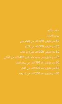 بيوت للاجار للستفسار مكتب السيد للعقار واتساب 07764258911