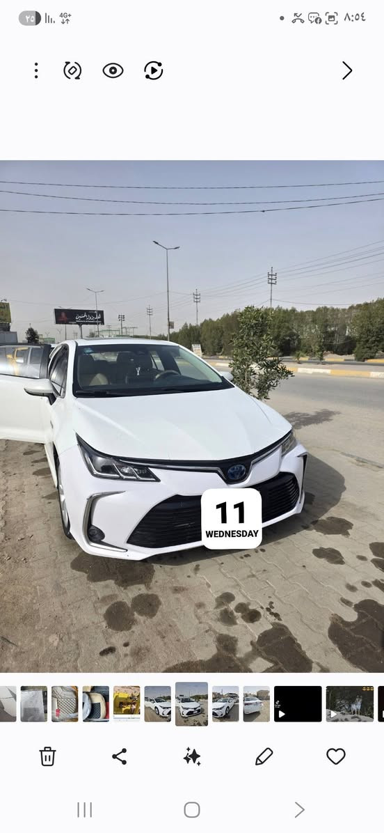 للبيع كورلا موديل 2022 سياره مكفول كفال عام عدا سونار ملته رقم بغداد مدوار ثاني يوم سعر 140  ***********
