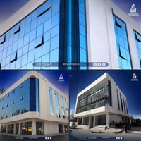 حضور معماري بمستوى الموقع 🏙️✨  تنفيذ نظام Curtain Wall بزجاج عاكس عالي...