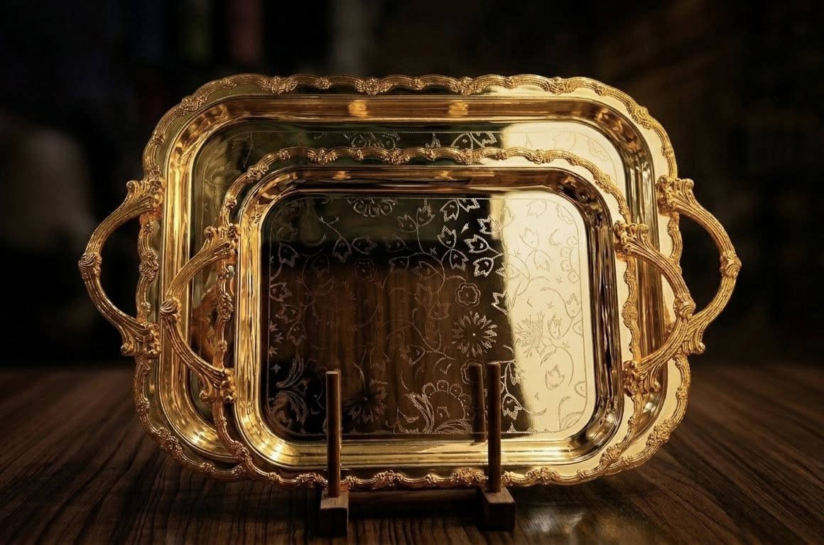 عنوان الفخامة ببيتج.. سيت صواني تقديم ملكية ✨
طقم مكون من قطعتين بتصميم كلاسيكي ونقوش محفورة بدقة، تضيف لمسة من الرقي لكل خطار.


**إذا كنت صاحب هذا الإعلان وتريد حذفه لأي سبب، رجاءا أرسل رسالة إلى الدعم الفني**