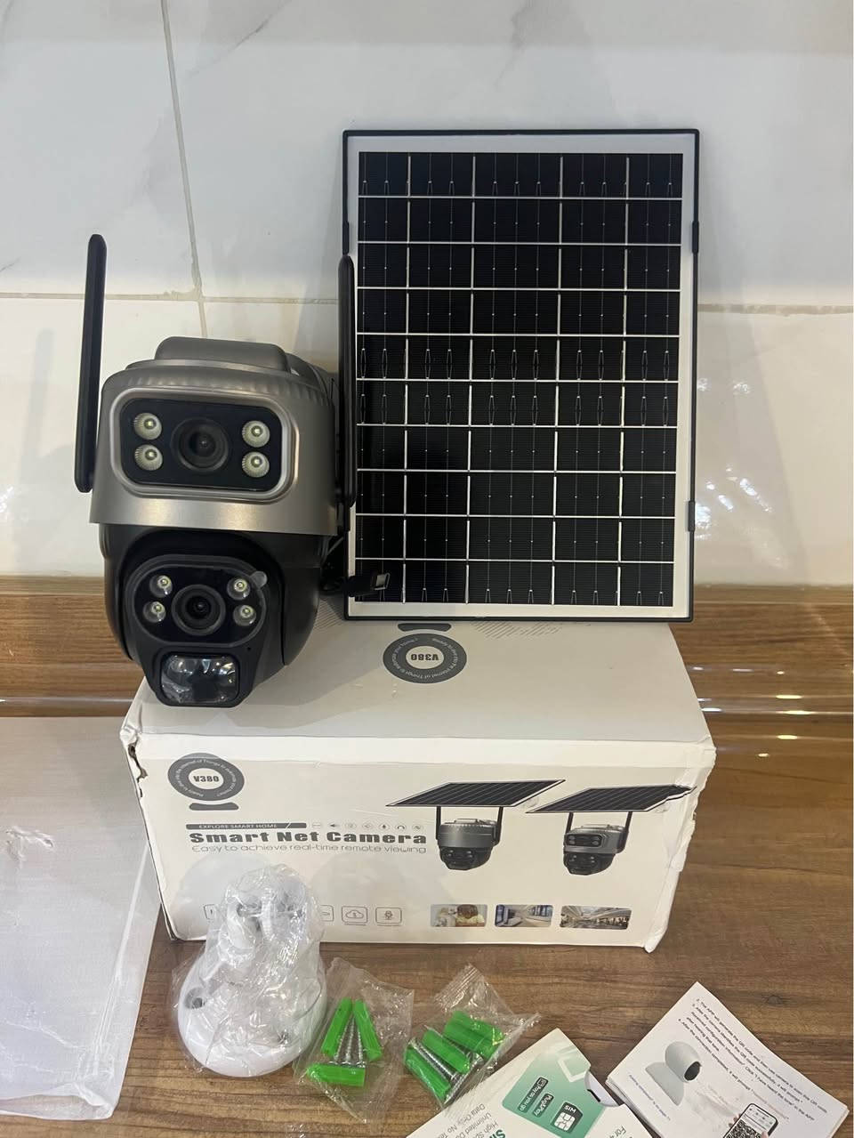 Dual Lens 4G Solar Camera
کامێرای چاودێری دوو لێنز سیم کارت
کامێرایەکی جێگیرەو کامێرای دووەمی ٣٦٠ پلە  دەسورێت لەرێگەی مۆبایلەوە
تاقەشەمسیەو پەنالی گەورەی ٦ وات
بە کوالیتی ٤+٤ میگاپکسل
شەو و رۆژ ملەوەن
دەنگ دێنێت و دەنگ دەبات توانای پەیوەندی کردن هەیە  
  پاتریەکەی ٨٠٠٠ ملی ئەمپێرەو خۆگرە بەدرێژای سال بێ پچران کاردەکات دژە ئاوە بۆ دەرەوە بەکاردێت
بالەی ئەوروپی نوێ بەکارنەهاتوو
نرخی ٥٩ هەزار رانية, السليمانية


**إذا كنت صاحب هذا الإعلان وتريد حذفه لأي سبب، رجاءا أرسل رسالة إلى الدعم الفني**