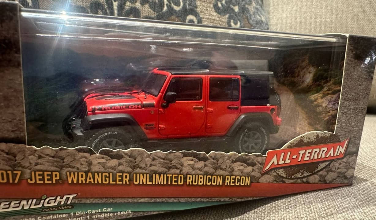 Jeep wrangler unlimited robicon recon 2017 🔴
Greenlight 1/43 
سقف قابل للازاله


**إذا كنت صاحب هذا الإعلان وتريد حذفه لأي سبب، رجاءا أرسل رسالة إلى الدعم الفني**