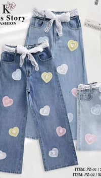 جينز بناتي • خامة تركي • ٦-١٤ سنة