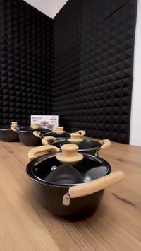 طقم قدور ماربل • أغطية زجاجية • ١٨-٢٦سم