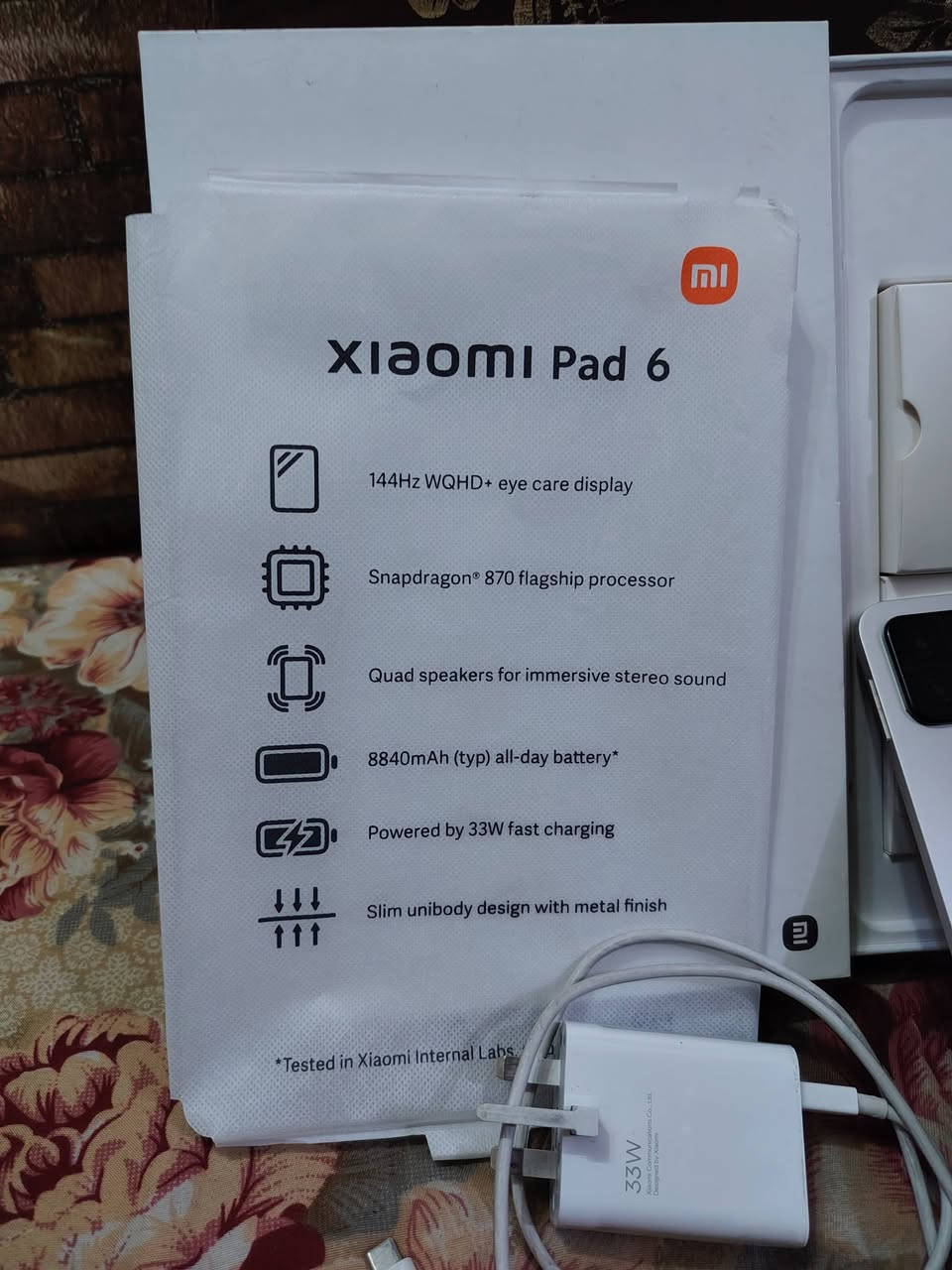 شاومي باد 6 الذاكره 256 الرام 8 اخو الجديد غراضة كامله بغداد الشعب السعر ٢٥٠ الف هاتف ***********
