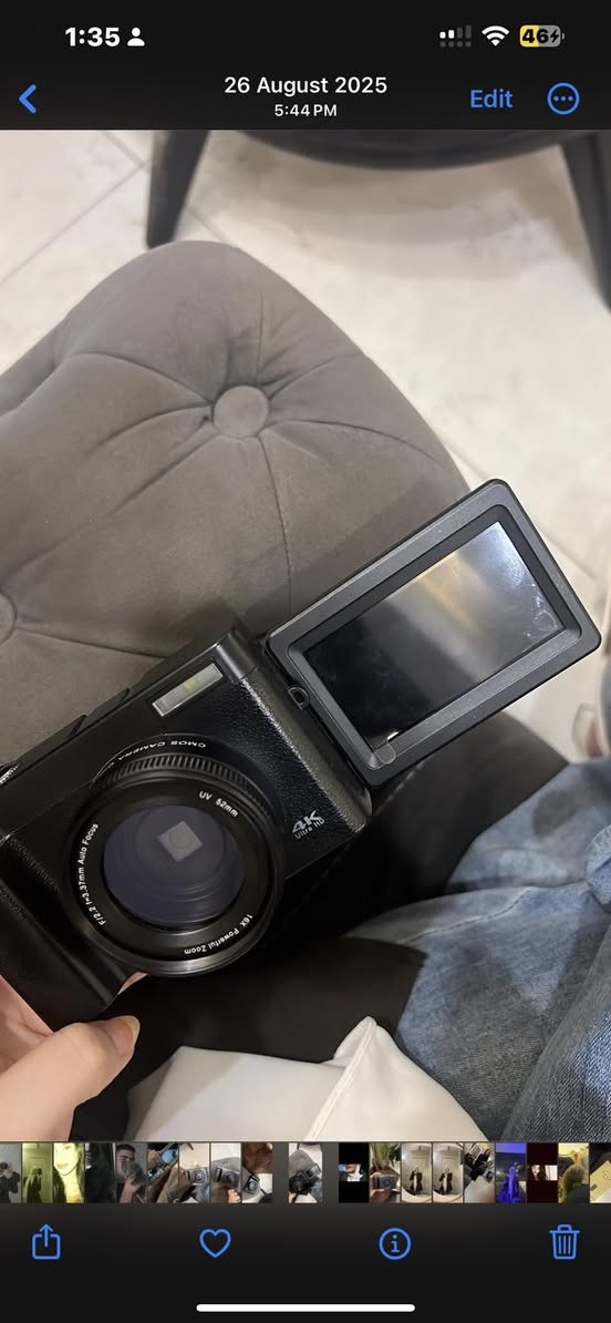 مرحبا عندي هذه الدجتال كاميرا
4k
فديو بدقة 56 ميكابكسل
مزدوجة العدسة تنشال وتتركب عادي
مضادة للاهتزاز ومستشعر وجوه 
تقريب رقمي يوصل 18x 
بطاريه ليثيوم 
وشاحنها معاها وجديده 
وتصويرها مرفوق بالبوست  
ب75 الف


**إذا كنت صاحب هذا الإعلان وتريد حذفه لأي سبب، رجاءا أرسل رسالة إلى الدعم الفني**