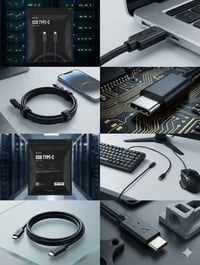 كيبل طاقة • ١٠٠W • ١٠Gbps