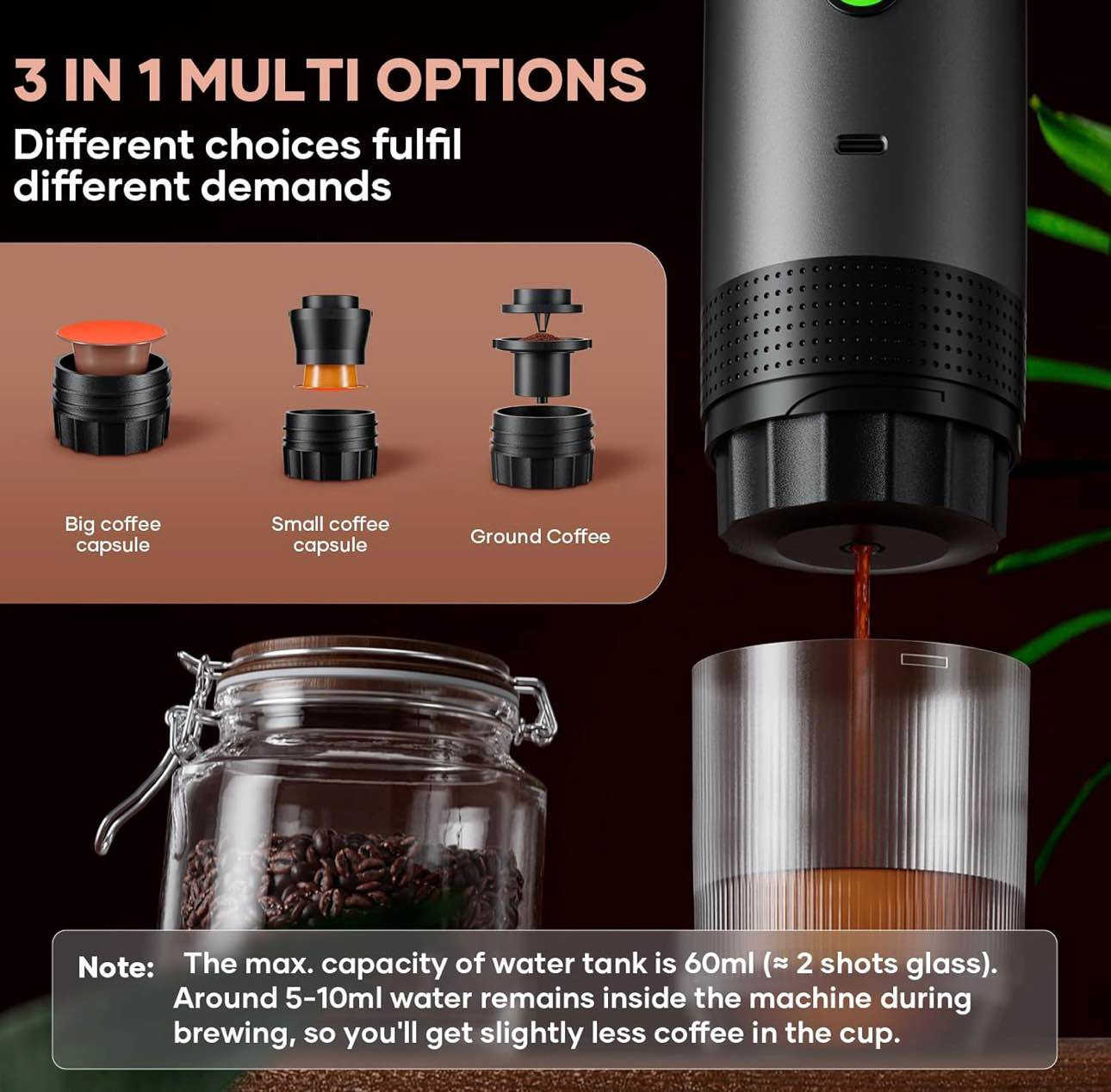 جیهازی قاوە دروستکردن بە سەفەری شەحن
هەموو جۆرە کەپسولێک و قاوەی پاودەری بۆ ئەبێ شەحن بە تایب سی و توانای ئاو گەرم کردنی هەیە
نرخ :٦٠ هەزار دینار
شوێن سلێمانی

جهاز قهوة يشتغل للشحن والسفر.
يشتغل على كل أنواع الكبسولات والقهوة البودرة، ويحتاج شحن خاص (Type-C)، وعنده قابلية تسخين المي.
السعر: 60 ألف دينار.
المكان: السليمانية السليمانية, العراق


**إذا كنت صاحب هذا الإعلان وتريد حذفه لأي سبب، رجاءا أرسل رسالة إلى الدعم الفني**