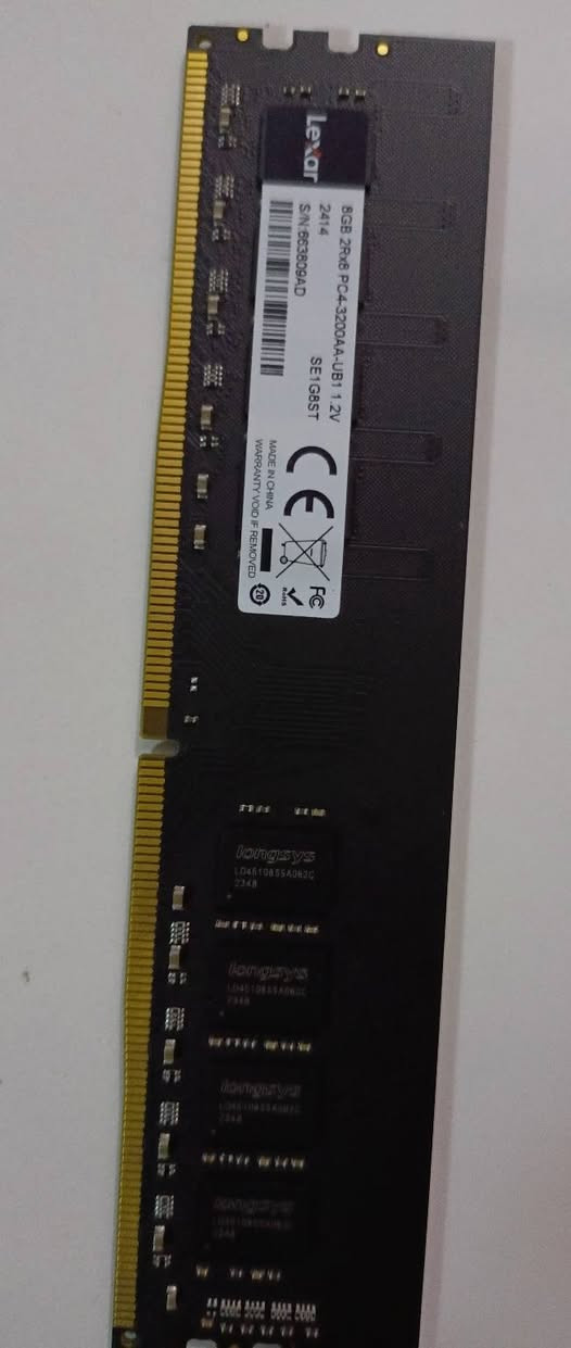 قطعة رام
LEXAR 8G 3200
جديده وشغاله وانطيك بيهه ضمان 

السعر 50 الف  المكان بغداد 
*********** ---////////---***********---واتساب
