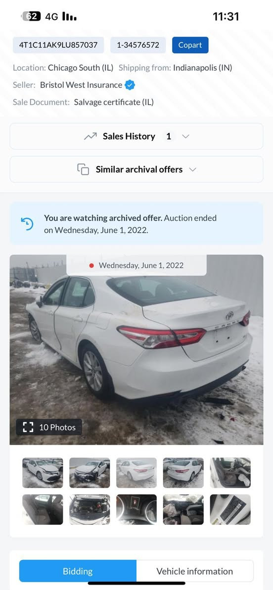 كامري💙
أبيض (ثلجي)

 LE 2020

رقم سليمانية

ماشية 46 ميل 

جاملغ مبدل بلادي

صبغ ربع البونيد امريكا

صبغ مكان الرقم الخلفي العراق

السونار مرفق بالمنشور للتوضيح

مكان السيارة صلاح الدين_المسحك

***********
