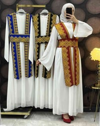 فستان العيد • ستين شيفون • مقاسات ٣٨-٤٨