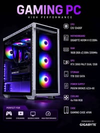 RTX 3060 • i5-12400F • ١٦ جيجا رام