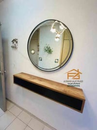 رف ومرايا • حسب الطلب • خشب راقي