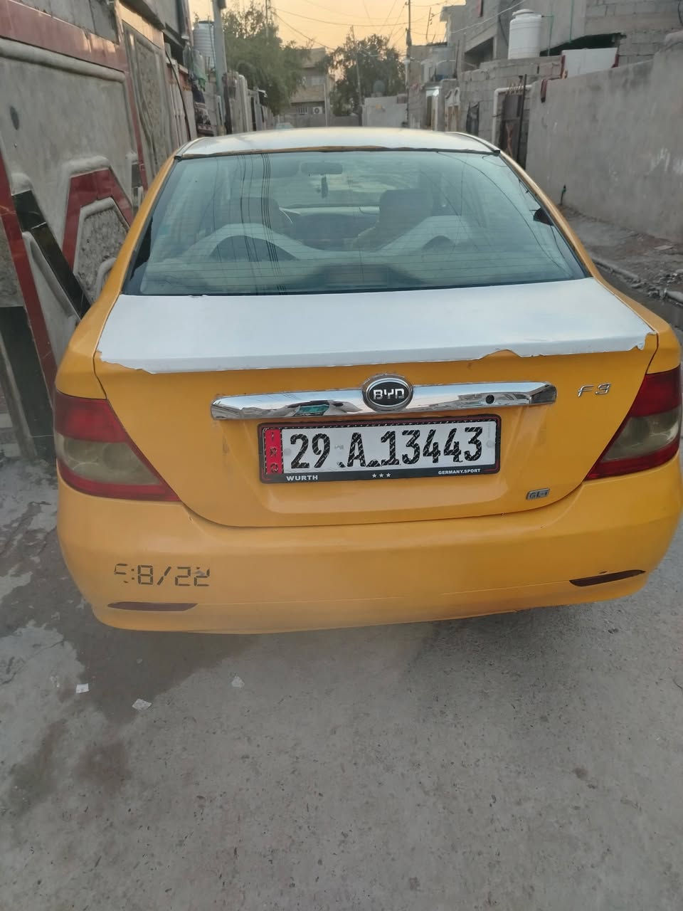 سلام عليكم بي وايدي اف ثري  نضيفه كير مكينه انضاف حداديه نضيفه مصفره هيه ومروه  تحويل ثاني يوم رقم واسط مشروع وطني مصبوغه عام بس صبغتهه موشي عارضه 38 وبيهه مجال *********** مكان بغداد جسر ديالى
