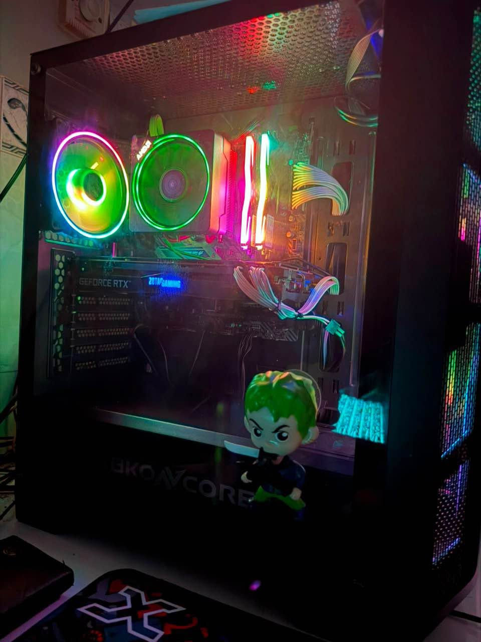 المواصفات:
• CPU: AMD Ryzen 7 3800X (8 Cores / 16
Threads)
• GPU: NVIDIA GeForce RTX 2060 SUPER 8GB
• Motherboard: MSI MAG B550M BAZOOKA
• RAM: 16GB DDR4 (2×8GB RGB)
• CPU Cooler: AMD Wraith Prism RGB
• Storage:
• SSD 240GB
• HDD 1TB
• Power Supply: 750W
• OS: Windows 10 Pro 64-bit
مميزات الجهاز:
• مناسب لجميع الألعاب الحديثة.
• مناسب للتصميم، المونتاج، والبرامج
• الجهاز نظيف ويعمل بدون مشاكل.
• قابل للفحص والتجربة.
السعر: (800 الف وبيها مجال للشراي)
الموقع: (بغداد بلديات)
للتواصل: ( *********** ) بغداد, العراق
