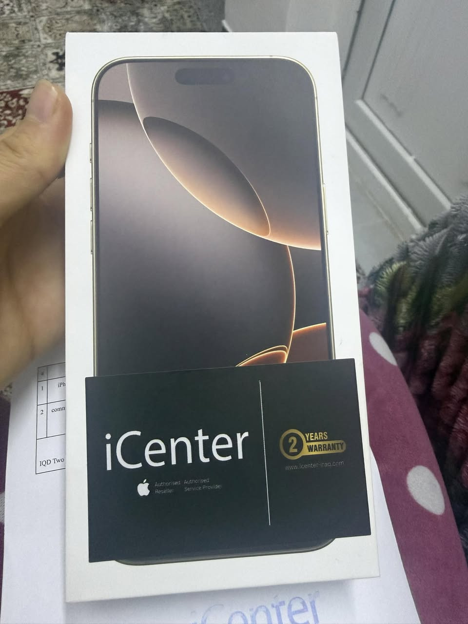 ايفون ١٦ برو ماكي ضمن الضمان ذاكرة ٥١٢ ضمان اي سنتر  اللون الصحراوي مشحون ٢٧٢ مرة بطارية ٩٧ الجهاز زلغ مابيه السعر ***********
