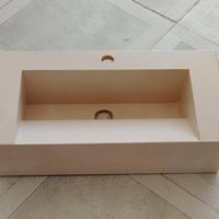 مغسلة سيراميك • بيجي • عرض ٦٠٠سم