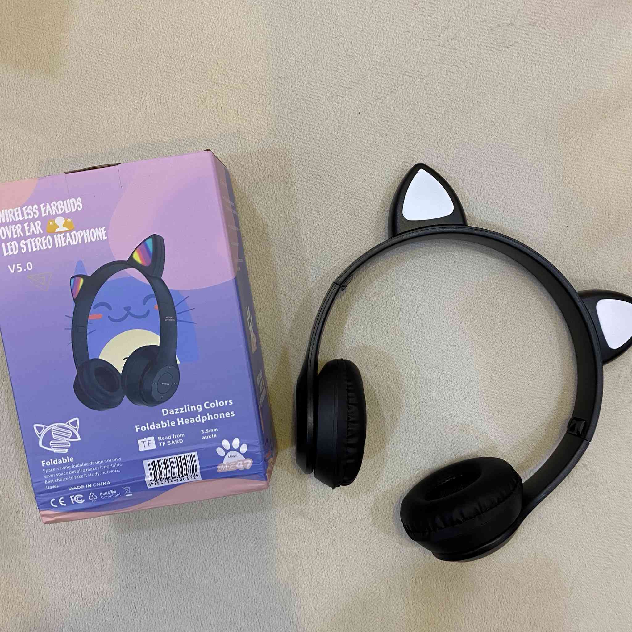 ⁨ MZ47 –  سماعة
سعرها 8 الاف فقط
متوفرة بثلاث الوان
مواصفات السماعة:
بلوتوث 5.0 اتصال سريع وثابت (10 متر) �
بطارية 300–400mAh 🔋
تشغيل لحد 6–8 ساعات
تدعم بلوتوث + سلك + كارت ميموري
بيها مايك للمكالمات
صوت واضح وباس قوي 🔊
إضاءة LED شكل قطة 🐱
تصميم مريح وقابل للطي
✨ مناسبة للموسيقى، الألعاب، والأطفال⁩


**إذا كنت صاحب هذا الإعلان وتريد حذفه لأي سبب، رجاءا أرسل رسالة إلى الدعم الفني**