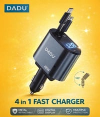 شاحن سيارة سريع • DADU 48W • كابل قابل للسحب