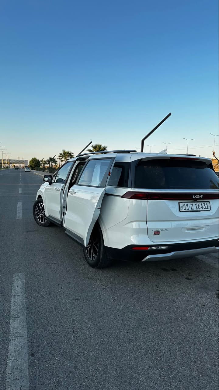 كيا كرنفال 2023 فول داخل جملي
V6 ستة سلندر 
رقم بغداد 
ماشية 22 الف كيلو فقط
السيارة مكفولة من الصبغ والبارد والشخط 

1.بصمة أبواب
2. شاشة
3. تحديد مسار
4.كشنات جلد
5.بصمة
 6. بردات خلفية بلادية
7 .لد نهاري
 8. حساسات لايتات
9. بيبان كهرباء 
10. رادارات 360
11. كشافات
12. لايتات لد 
13. مانع تصادم
14. ثلاث قطع تبريد
15. هند بريك بصمه
16. ⁠7 راكب
17. مراقبة نعاس السايق
18. وضعيات قياده سبورت إيكو نورمال
19.مثبت سرعه
20. تحكم ستيرن 
وبعد بيهه مواصفات
🚨السعر 287
🚨مكانها الفلوجة
🚨  ‭*********** بغداد, العراق
