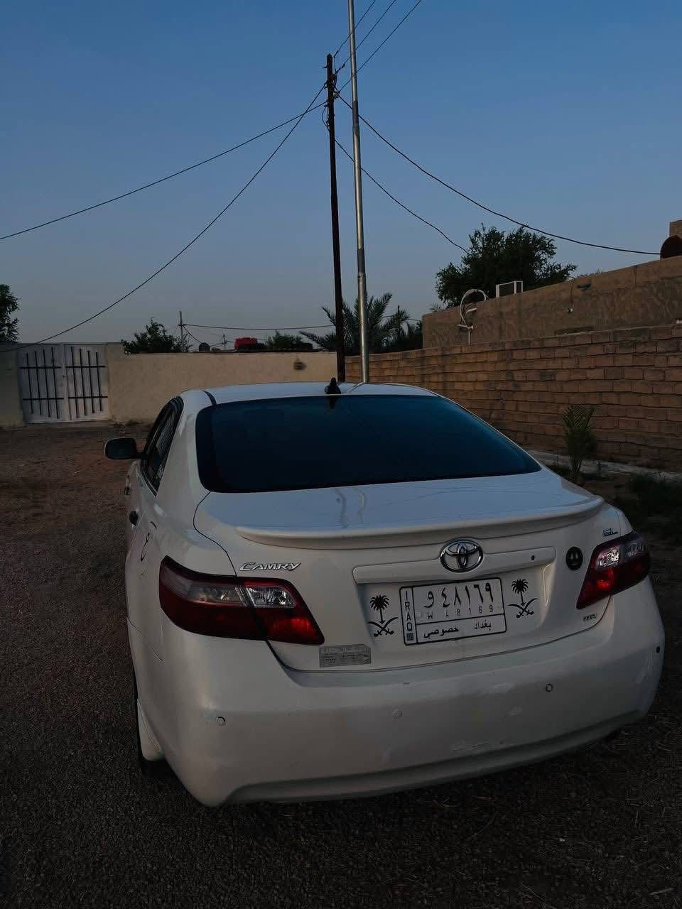 كامري خليجي GL
موديل 2007
اللون ابيض 
رقم بغداد باسمي 
لايت زنون 
تبريد تدفة ع ايدي مشتغله 
تواير جدد 
محرك مكفول 
كير يفلت نمره من تحمى السياره  ابيع كير كايم 
مصبوغه حزام بدون دواخل 
مكفول شواصي ولغود وتكم 
تبديل قطعه وحده باب الايمن الكدام 
ماشية 250 الف 
سياره مال جناي مو بياع شره 
ويل كب جدد
دواخل نضيفه كلش 
السياره كلها مرتبها ع ايدي 
كهربياات كلها شغاله 
السعر 87 وبيها مجال مو شراي لا تتصل رحمه لهلك 
مكاني كربلاء عين التمر 
للاستفسار 
***********
***********
