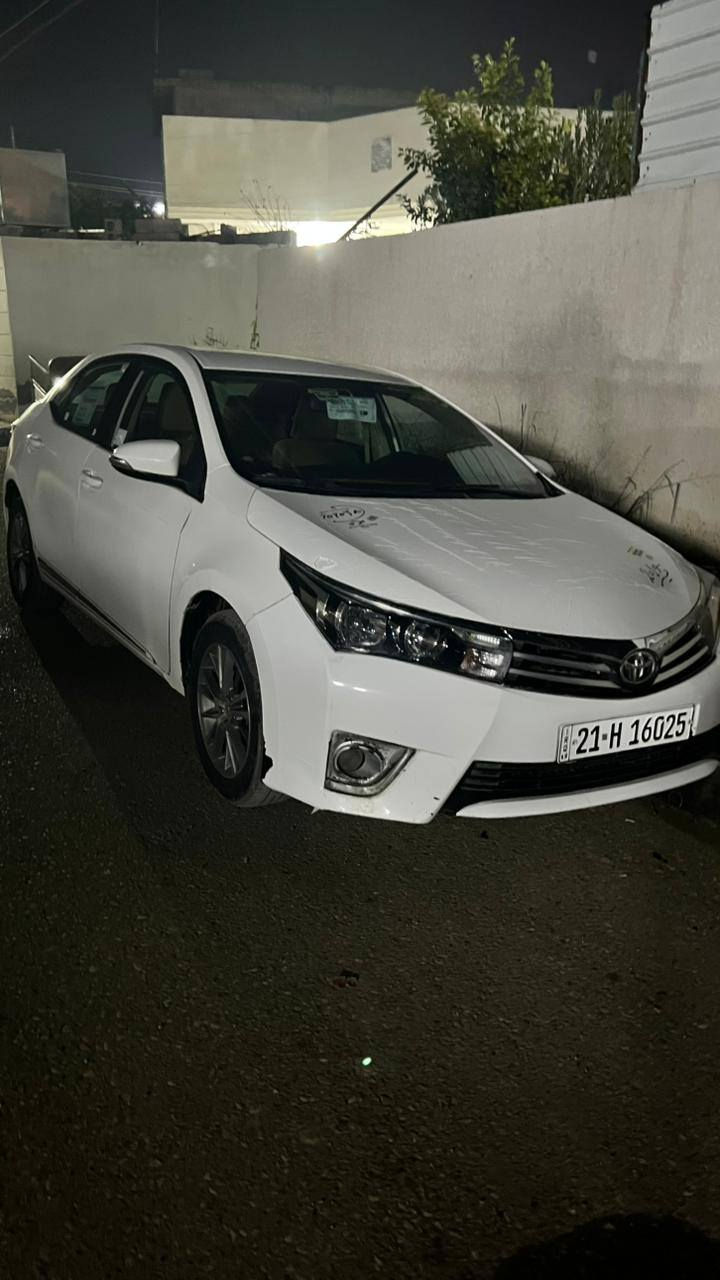 كورلا خليجي موديل ٢٠١٤رقم سليمانيه دولي سنويه ل٢٠٢٩ محرك كير تبريد تدفه مكفول صبغ اربع قطع موضحة بالسونار بدون دواخل محرك ١٨٠٠ السعر ١١٧ بيه مجال للاتصال ***********مكاني بعقوبه بعقوبة, ديالى
