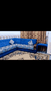 ديوان 14مقعد جديد من سفنج وقماش تفصال ثقيل خشب بلوك اسود جديد حيل. كل ...