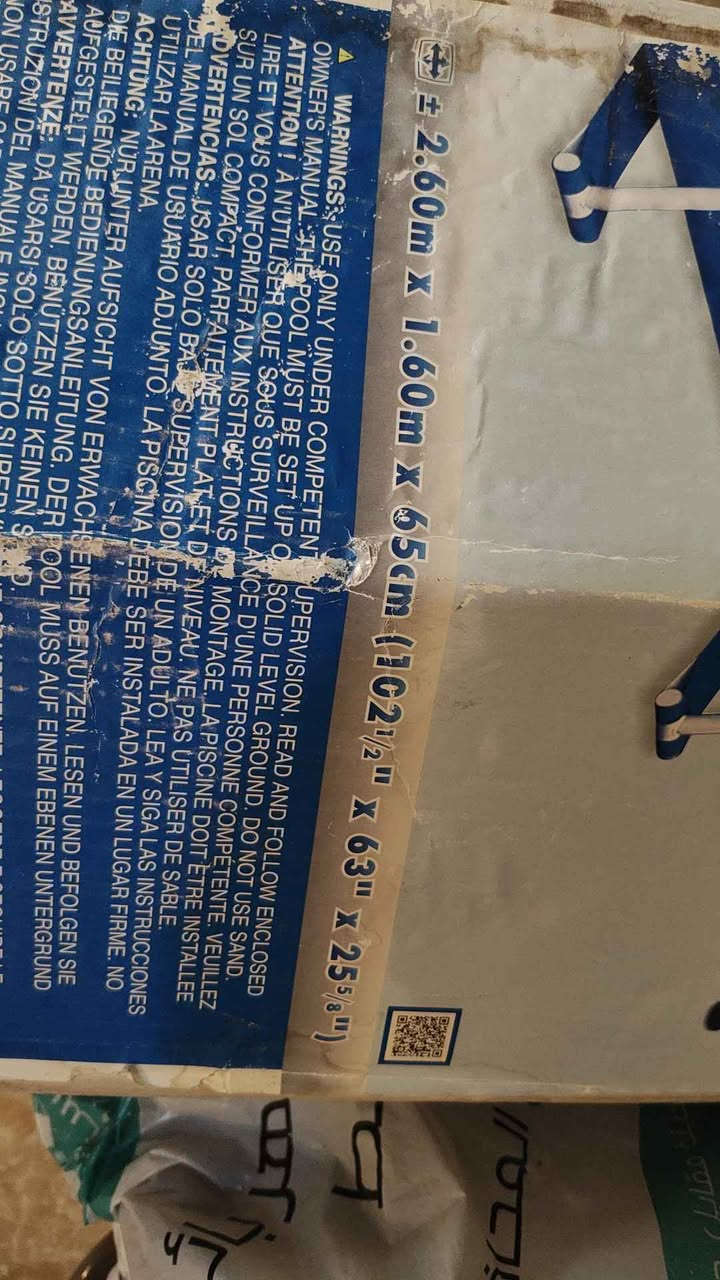 مسبح مساحه 6 امتار 3 في 2. جديد للبيع ب 60 وبي مجال. يمكن الاطفال والكبار السباحه. النجف, العراق


**إذا كنت صاحب هذا الإعلان وتريد حذفه لأي سبب، رجاءا أرسل رسالة إلى الدعم الفني**
