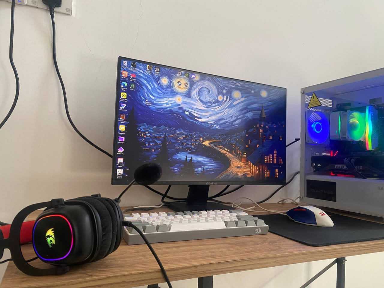 السلام عليكم تجميعة للبيع
الكرت RTX 3070 phoenix gainward 3fan 8gb
المعالج ryzen 5 5600x
المذربورد Gigabyte B450M gaming
الرامات teforce 2X8 16Gb 3600hz
التخزين M.2 1TB Nvme lexar
الباورسبلاي Xigmatek asgard M 650 watts bronze
الكيس Case sama 4 fan rgb

شاشة Gigabyte GS25F2
25 inch
1080p
200hz
1ms

وبعد وياهن 

كيبورد Redragon K617 fizz
ماوس Redragon woki m994
سماعة Redragon zeus X
ماوس باد bloody mouse pad
كيبل واي فاي للمذربورد

السعر الكامل 1,400,000 
التجميعة مشتريهة قبل سنة نظيفة كلش واستخدام قليل
كلش قليل استخدمتهة وحتى لزكة الجامة مال بيسي بعدهة.
الكراتين مال القطع والغراض كلهن موجودات ما عدا المعالج


**إذا كنت صاحب هذا الإعلان وتريد حذفه لأي سبب، رجاءا أرسل رسالة إلى الدعم الفني**