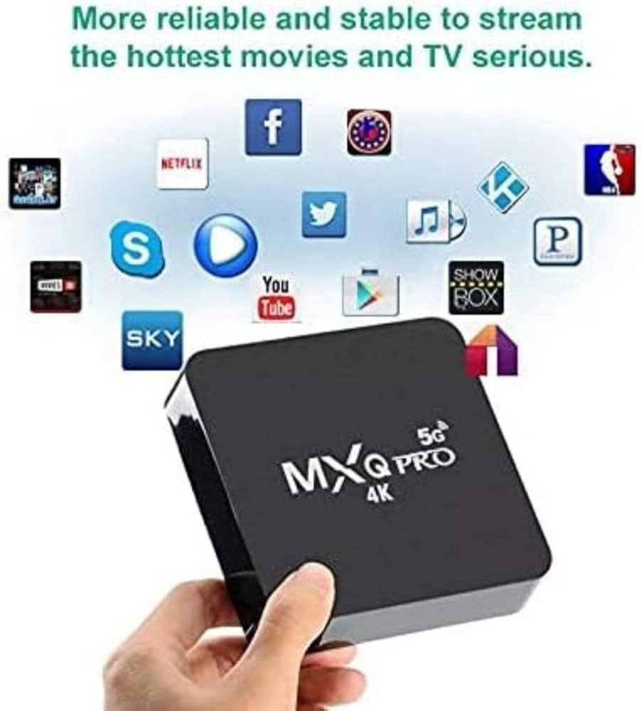 🚨 شاهد المباريات الأفلام و المسلسلات 🔥
مجاناً بدون اشتراك عبر تطبيقات  MXQ proTV

📺 جهاز MXQ PRO 4K 5G TV BOX 
يخليك تعيش تجربة سينما  مفتوحة في بيتك 😍
✨ المواصفات:
دقة عرض 4K Ultra HD
نظام Android حديث
معالج رباعي النواة سريع
اتصال WiFi 2.4G + 5G سريع وثابت
يدعم تشغيل جميع صيغ الفيديو والصوت 🎬
ريموت كنترول سهل الاستخدام مع إمكانية إضافة 🖱

🚀 شنو يوفرلك الجهاز؟
✔️ يحول أي شاشة عادية إلى سمارت
✔️ تحميل تطبيقات أندرويد بلا حدود
✔️ تصفح الإنترنت والـ يوتيوب بسهولة
✔️ مشاهدة أفلام ومسلسلات وقنوات مباشرة
📲 أهم التطبيقات اللي تشتغل عليه:
YouTube
Netflix
Amazon Prime Video
Disney+
Facebook
Google Play Store 
ARUPRO CORPORATION N.V.
🎬 بالإضافة إلى آلاف التطبيقات المجانية للمباريات والأفلام والمسلسلات والبرامج والبودكاست بدون اشتراك🔥

متوفر إلان بعرض خاص في وان ستور 🌀
بصرة حي المهندسين قرب مينا سنتر 
هاتف/ واتساب 📞 *********** 📲
🚨 مع خدمة التوصيل لكل المناطق 🚖
