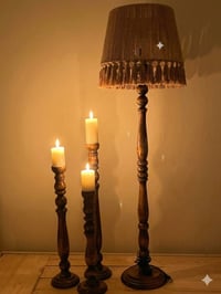 خشب ثقيل • سيت ثلاثي • اباجورة ارضية