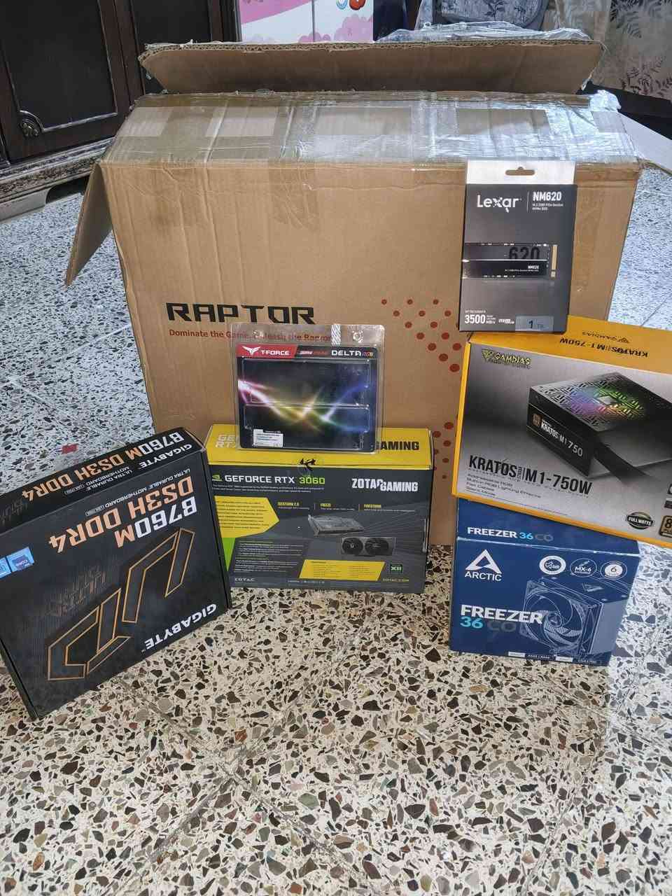 السلام عليكم  اخوان حاسبة مشتريها وسادها لو لعبت عليها لعبة لو اثنين وما كملتهن.
مواصفاتها CPU i712700 
GPU 3060 12gb من zotac
M.bord(B760M)
Power supply 750w RGB
مبرد غازي freezer 36co من arctic
الرامات t.force 16gb.8*2 3600 ddr4 RGB
التخزين lexar 1TB m.2
والكيس rabtor فل RGB
الحاسبة .المرات الي اشتغلت بيها تنعد يعني اخت الجديدة وكراتينها كلها موجودة
اريدها بمليون200 وبيها مجال بسيط إن شاء الله وعندي شاشة 27 .msi ips.180.hz ب250 
وهذا رقمي.***********
