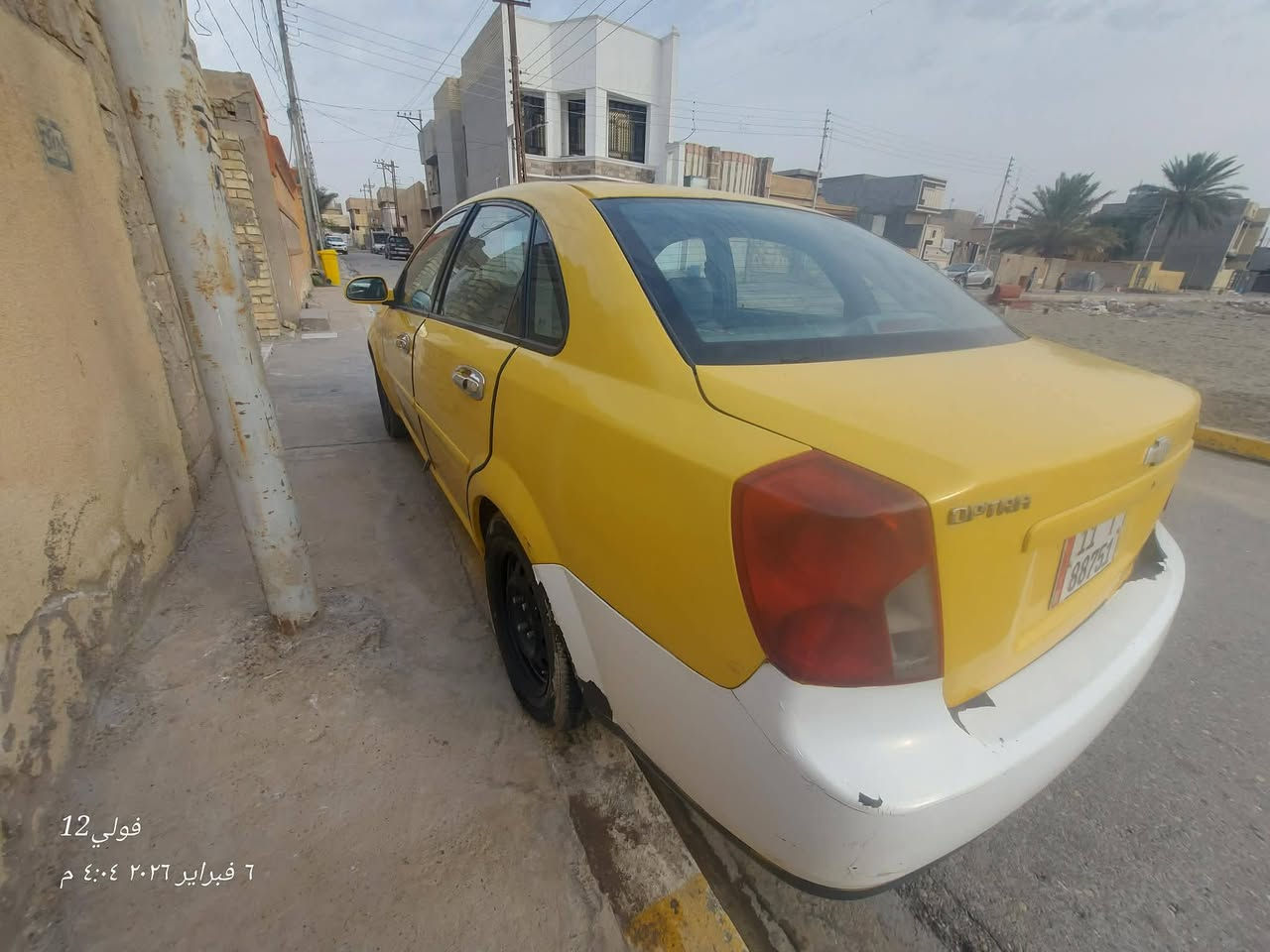 السلام عليكم من رخصة الادمن العزيز
اوبترا تكسي بلاد حرة 2011 بغداد انكليزي تحويل مباشر محرك وكير جديد تبريد شغال تخم تاير جديد كهربائيات كاملة فقط بعض الملاحظات البسيطة  نصبتها وكشرها مثل ما موضح بالصور يرادلها تلحيظات بسيطة لايوجد غرامات فقط مطلوبة 100الف هيئة السعر 60 وبيها مجال للطيبين ولخاطر الجيه مكاني الفلوجة الاتصال الخاص مفتوح ورقمي ***********

الي ما يعجبه الحلال يصلي عالنبي ويتوكل
