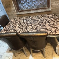 ميز مرمر • ٦كراسي • نضيف جدا