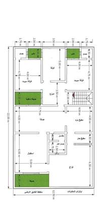 تصميم مخطط 275 م  ( الواجهة 12.5  × النزال22 م )  ثلاث غرف نوم بتصميم ...