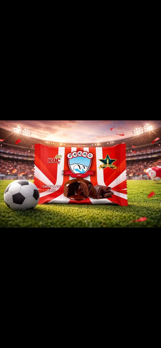 🏆⚽ بفخر نقدم تشكيلة كيك نادي زاخو الرياضي الرسمية!

تم إنتاج أربع نكهات مميزة خصيصاً لعشاق الأبطال:

🍫 شوكولاتة بحشوة صوص الشوكولاتة
🥥 جوز الهند مع صوص الشوكولاتة
🍰 فانيلا مع الشوكولاتة
🤍 كيك بالشوكولاتة البيضاء

مذاقات صُنعت بشغف، مستوحاة من روح الفوز والانتماء لنادي زاخو، لتجمع بين جودة الطعم وروح الأبطال في كل قطعة.

نفخر بهذه الشراكة المميزة، ونتطلع أن يستمتع جمهور زاخو بطعم يليق بالأبطال. 🔥🏆

للاستفسار الاتصال عل الرقم التالي :- 
***********
مشرف المبيعات :- طارق الدليمي
