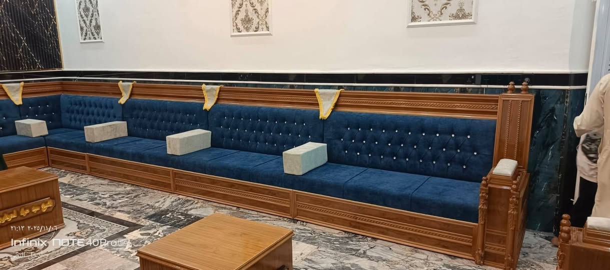 معمل بركات مسلم ابن عقيل يقدم لكم عمل التخامة ول دواوين وجلسات العربية بعمل ممتاز من الدرجة الاولى  #وب ظمان 💪💪حقيقي  5 سنوات
 الخشب روسي امتياز درجه اولى بلوك  اسود👀
ملاحضة:مشاهده الهيكل منقبل الزبوت قبل الدوشمة لضمات الجودة ولمصداقيه  نوع السفنج :مميز اول💪وحسب مايطلب الزبون 
 تنفيذ كافه الموديلات وبأسعار تنافسية  كل موديل وسعره💰 العنوان #النجف الاشرف #شارع المطارمقابيل اسواق ريحانة  نعمل بجميع المحافظات🌹***********‪ابو امير 
***********‪‪‪ابو اليان  
078‪56674513ابو اليان
شعارنا الامتياز ملاحضة كل مديل وسعرة
