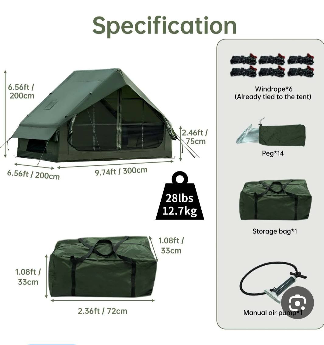 السلام عليكم متوفر خيمة نفخ نفس ما موضح بالصور شكلها وكل تفاصيلها
السعر 225 الف


**إذا كنت صاحب هذا الإعلان وتريد حذفه لأي سبب، رجاءا أرسل رسالة إلى الدعم الفني**